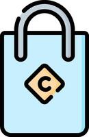 Shopping bag icon vector