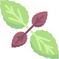 A green leaf with two leaves on it vector