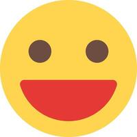 A smiley face with a red nose and a red mouth vector