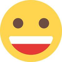 A smiley face with a red tongue vector