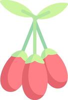A bunch of berries with leaves on them vector