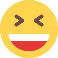 A smiley face with a red tongue vector