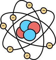 An atom with two balls and an atom symbol vector