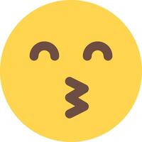 A yellow emoticion with a brown nose vector