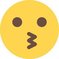 A yellow emoticion with a brown nose vector