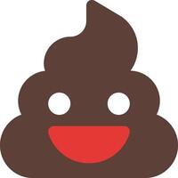 A poop face with a red tongue vector