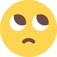 A sad emoticor with a sad face vector
