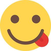 A smiley face with a tongue sticking out vector