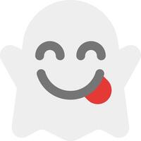 A ghost with a tongue sticking out vector