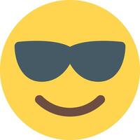 A smiley face with sunglasses on it vector