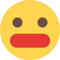 A yellow emoticion with a red nose vector