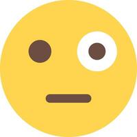 A yellow emoticion with a sad face vector