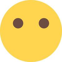 A yellow smiley face with two eyes vector