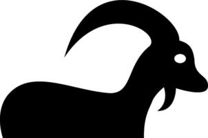 Goat silhouette on white background vector