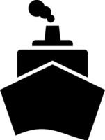 A ship with smoke coming out of the top vector