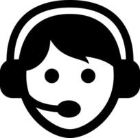 Call center operator icon vector