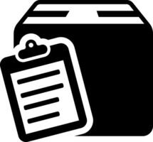 A black and white clip board and a box vector