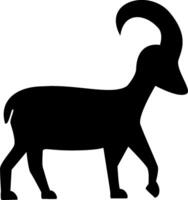 A goat is shown in silhouette on a white background vector