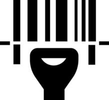 A barcode with a light bulb in it vector