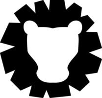 A lion head silhouette on a white background vector
