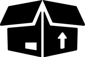 A black and white image of a moving box vector