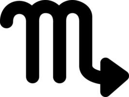 The zodiac sign of virgo is shown in black and white vector