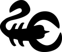 A black scorpion on a white background vector
