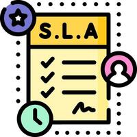 Sla checklist icon vector