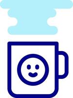 A coffee cup with a smiley face on it vector