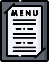A menu icon with a black and white background vector