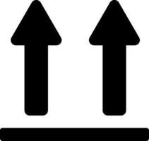 Two arrows pointing up and down on a white background vector