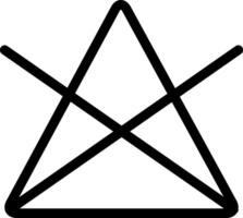 A triangle with crossed lines on it vector