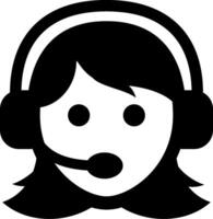 Call center operator icon vector