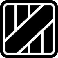 A black and white square with a diagonal line vector