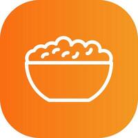 Rice Bowl Colorful Icon vector