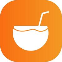 Coconut Drink Colorful Icon vector