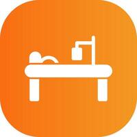Hospital Bed Colorful Icon vector