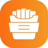 French Fries Colorful Icon vector