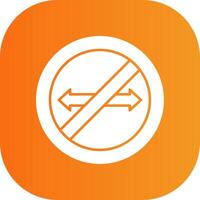 No Turn Colorful Icon vector