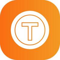 T Junction Colorful Icon vector