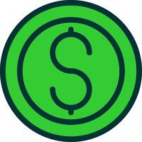 Coin Colorful Icon vector