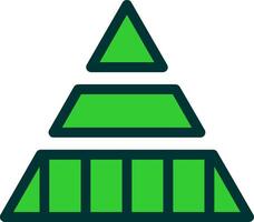 Pyramid Colorful Icon vector