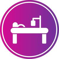 Hospital Bed Colorful Icon vector