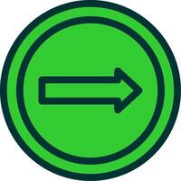 Keep Right Colorful Icon vector