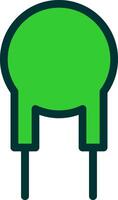 Capacitor Colorful Icon vector
