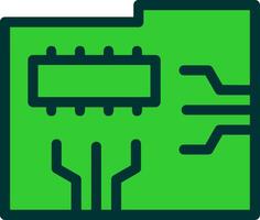 Pcb Board Colorful Icon vector