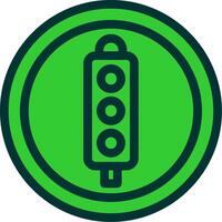 Traffic Lights Colorful Icon vector
