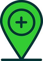 Add Location Colorful Icon vector