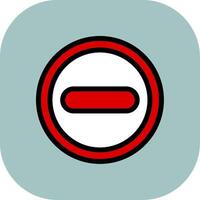 Do Not Enter Colorful Icon vector