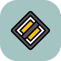 End Of The Priority Colorful Icon vector